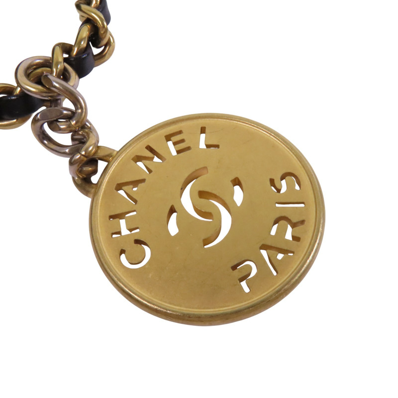 CHANEL 牛皮皮革Mini 22金扣鏈帶手挽肩背背兩用袋-8