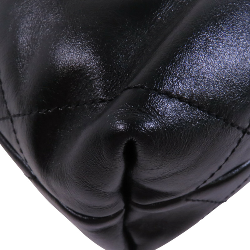 CHANEL 牛皮皮革Mini 22金扣鏈帶手挽肩背背兩用袋-10