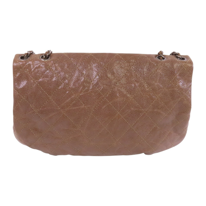 CHANEL 牛皮皮革Chain Shoulder Bag銀扣鏈帶肩背袋-1