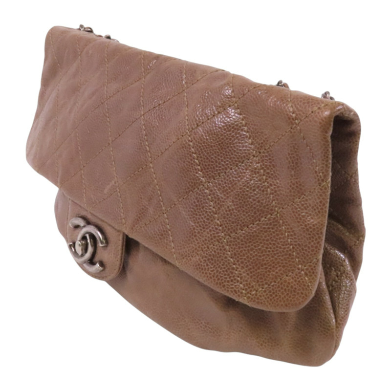 CHANEL 牛皮皮革Chain Shoulder Bag銀扣鏈帶肩背袋-2