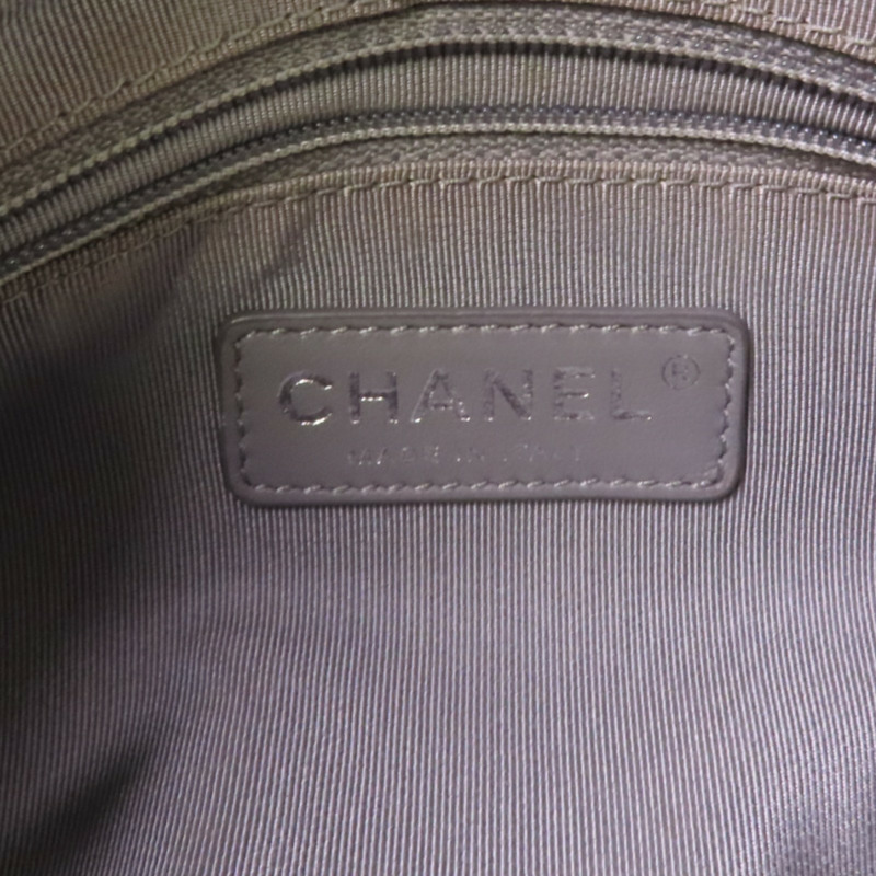 CHANEL 牛皮皮革Chain Shoulder Bag銀扣鏈帶肩背袋-5