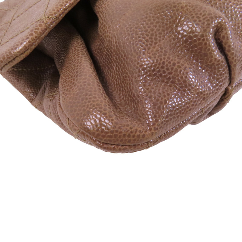 CHANEL 牛皮皮革Chain Shoulder Bag銀扣鏈帶肩背袋-10