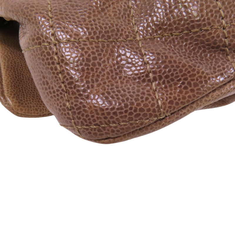 CHANEL 牛皮皮革Chain Shoulder Bag銀扣鏈帶肩背袋-12