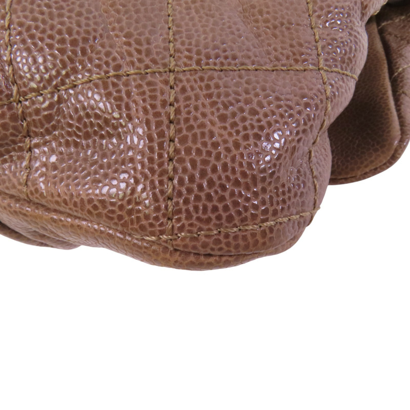 CHANEL 牛皮皮革Chain Shoulder Bag銀扣鏈帶肩背袋-13