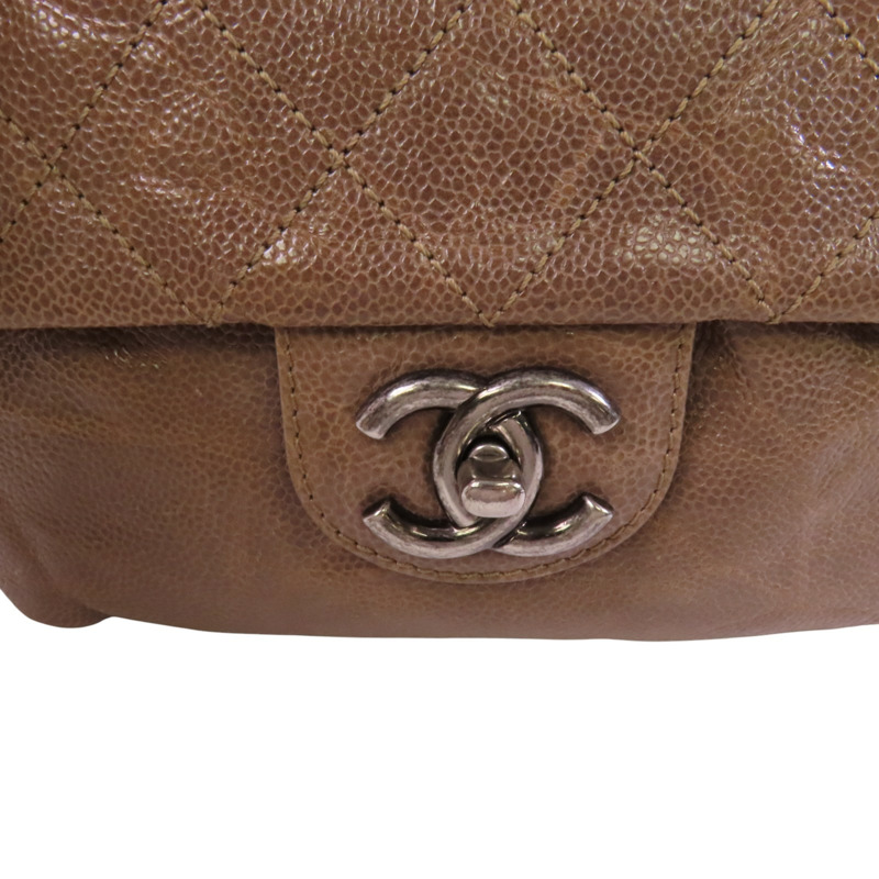 CHANEL 牛皮皮革Chain Shoulder Bag銀扣鏈帶肩背袋-14