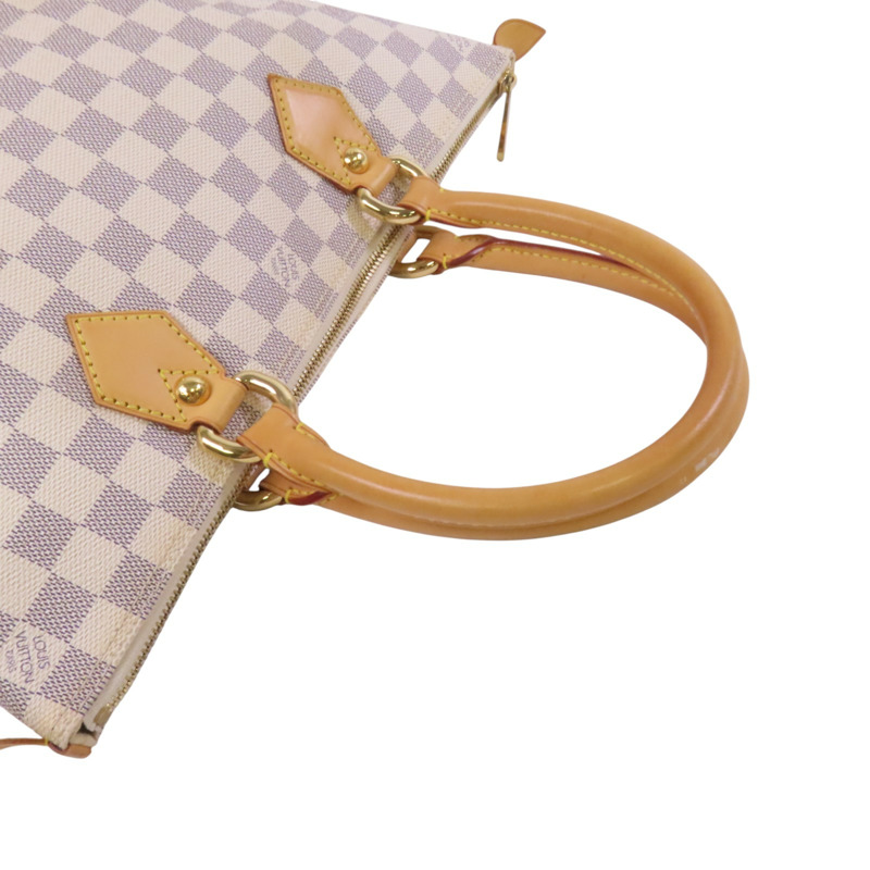 LOUIS VUITTON Damier Azur Saleya PM金扣手挽袋-7