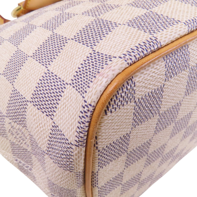 LOUIS VUITTON Damier Azur Saleya PM金扣手挽袋-11