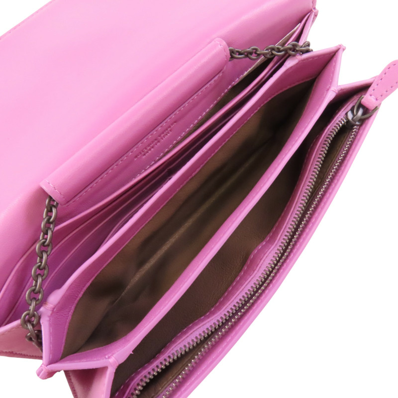 BOTTEGA VENETA 織紋皮革Chain Shoulder鏈帶肩背袋-4