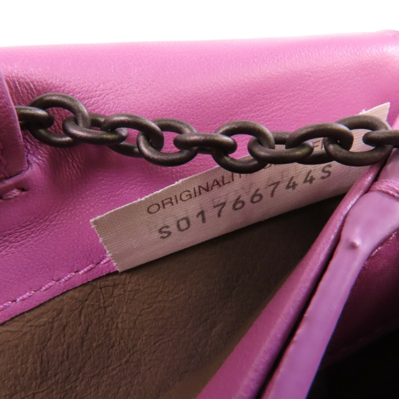 BOTTEGA VENETA 織紋皮革Chain Shoulder鏈帶肩背袋-6