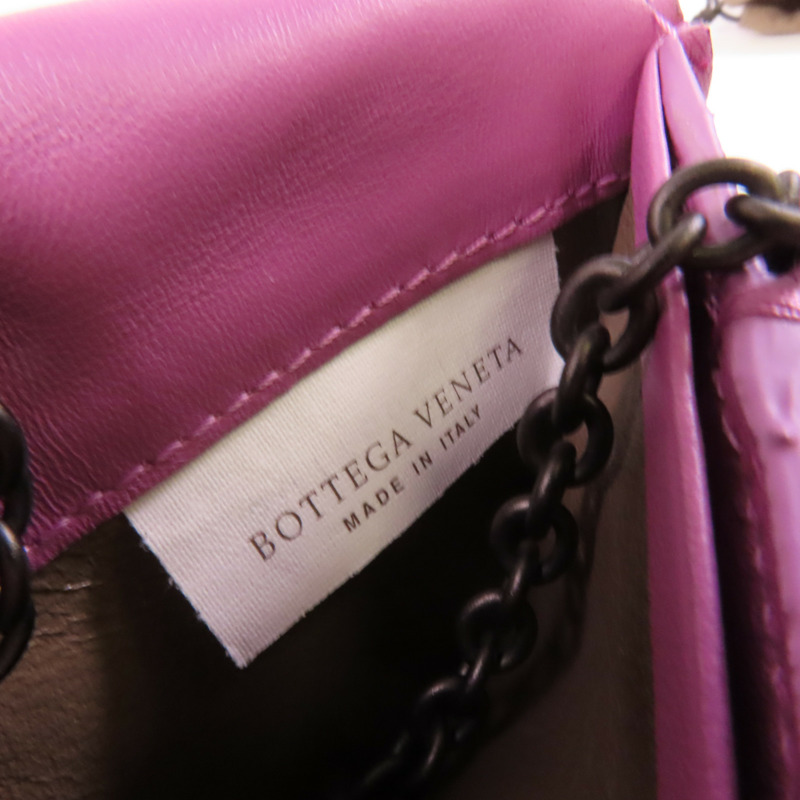 BOTTEGA VENETA 織紋皮革Chain Shoulder鏈帶肩背袋-7