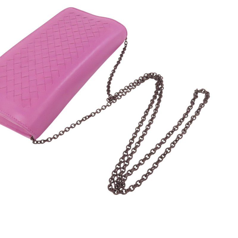 BOTTEGA VENETA 織紋皮革Chain Shoulder鏈帶肩背袋-8