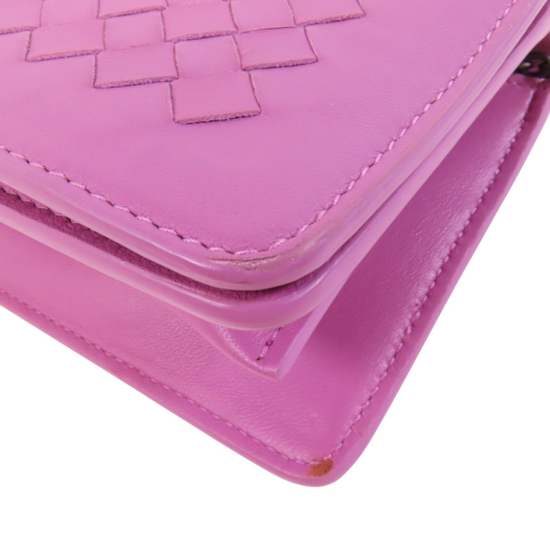 BOTTEGA VENETA 織紋皮革Chain Shoulder鏈帶肩背袋-11