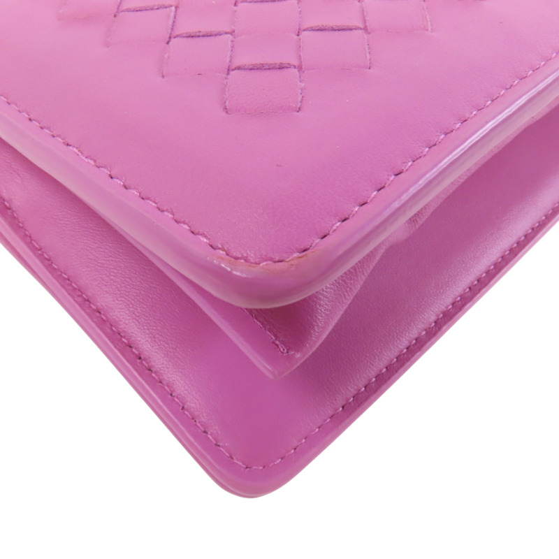 BOTTEGA VENETA 織紋皮革Chain Shoulder鏈帶肩背袋-12