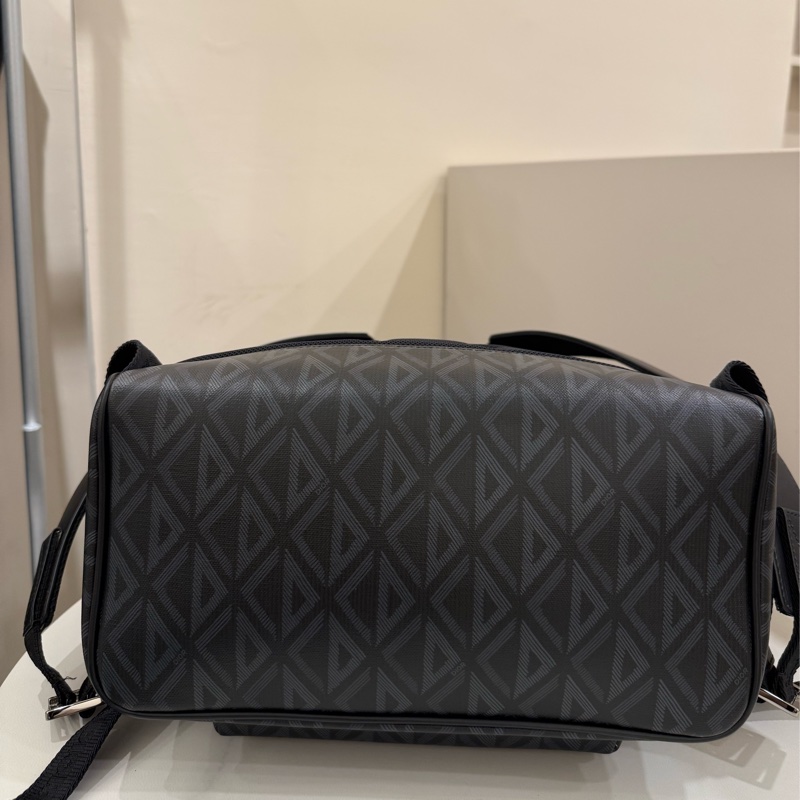 (近新美品）DIOR後背 迪奧 Diamond Hit the Road 黑灰色 花紋-3