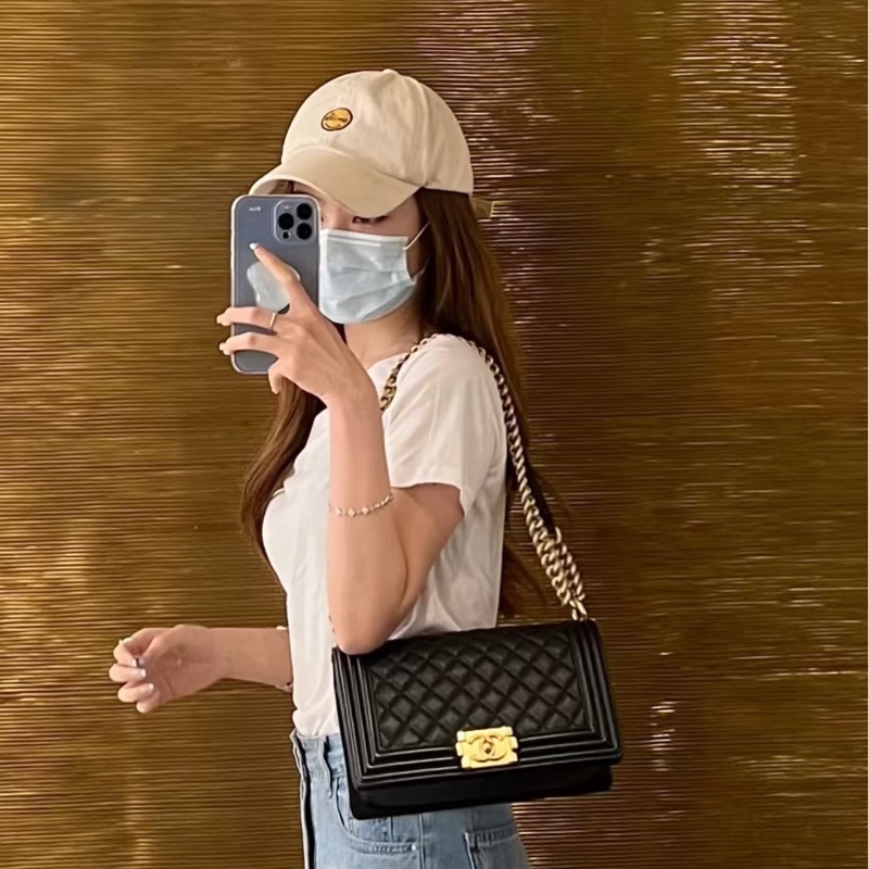 (客訂保留) CHANEL Boy25 黑金荔枝皮 🈶正本購證➕發票-2