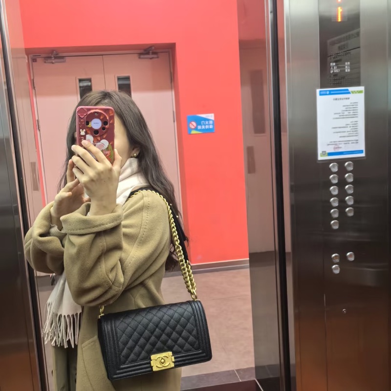 (客訂保留) CHANEL Boy25 黑金荔枝皮 🈶正本購證➕發票-3