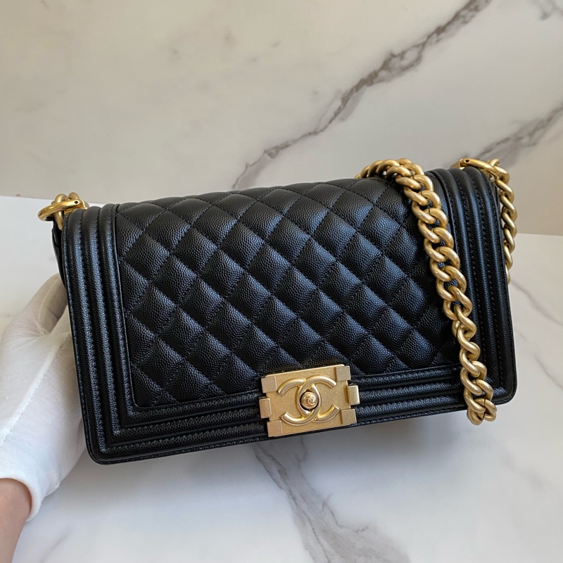 (客訂保留) CHANEL Boy25 黑金荔枝皮 🈶正本購證➕發票-6