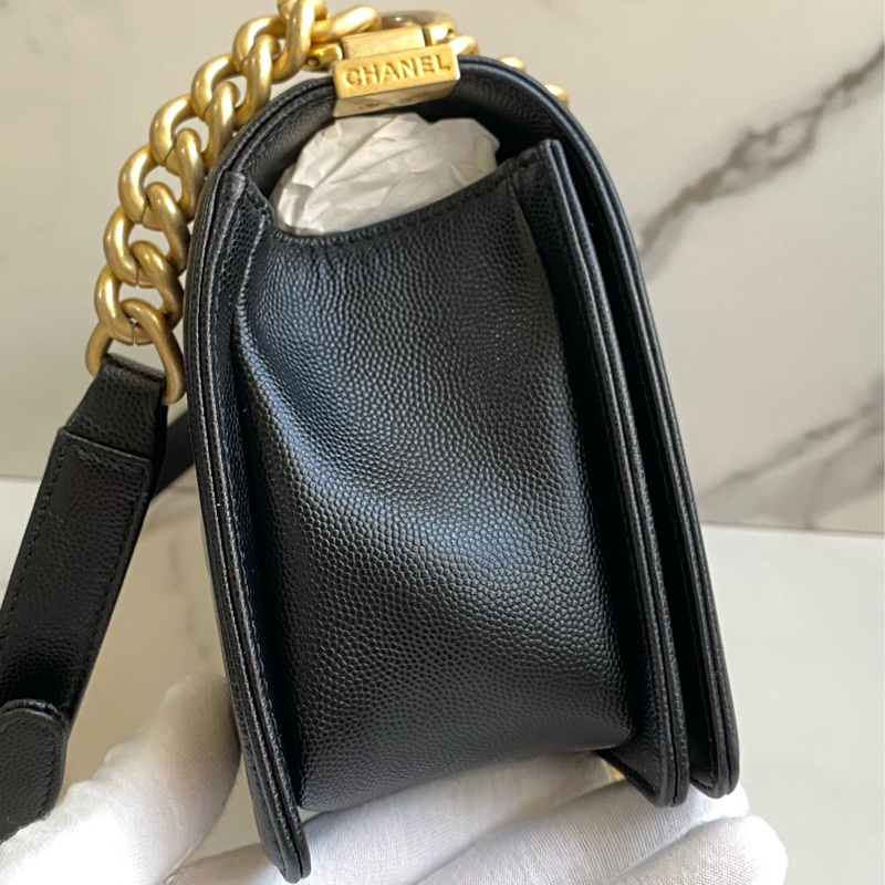 (客訂保留) CHANEL Boy25 黑金荔枝皮 🈶正本購證➕發票-8
