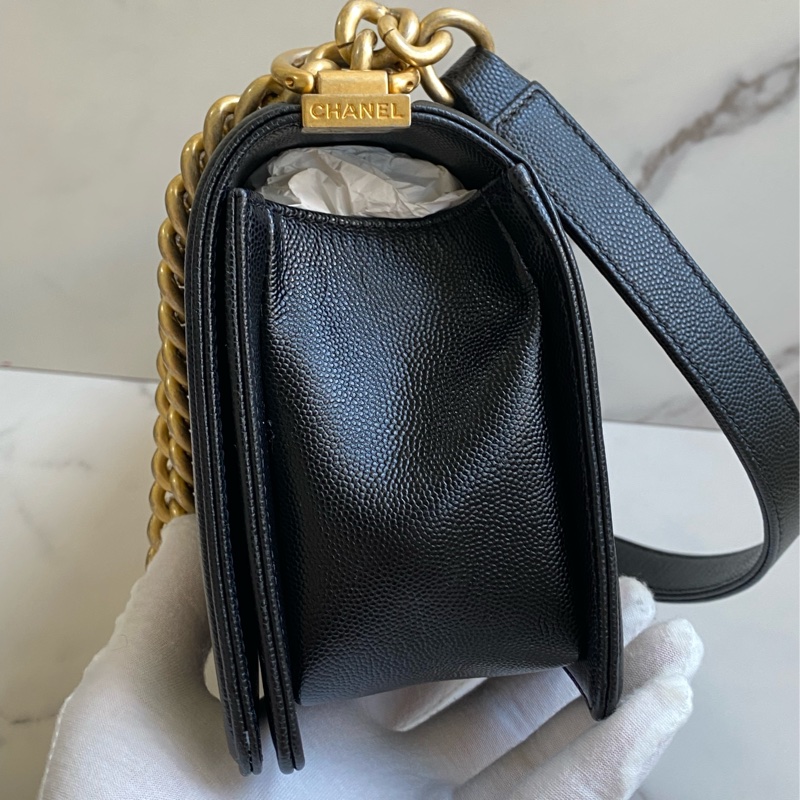 (客訂保留) CHANEL Boy25 黑金荔枝皮 🈶正本購證➕發票-9