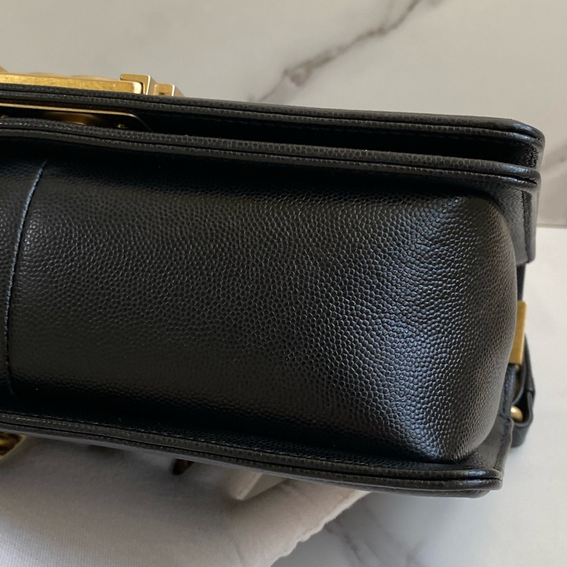 (客訂保留) CHANEL Boy25 黑金荔枝皮 🈶正本購證➕發票-12