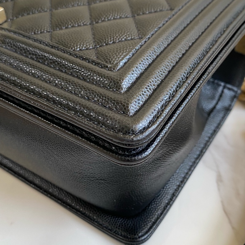 (客訂保留) CHANEL Boy25 黑金荔枝皮 🈶正本購證➕發票-16