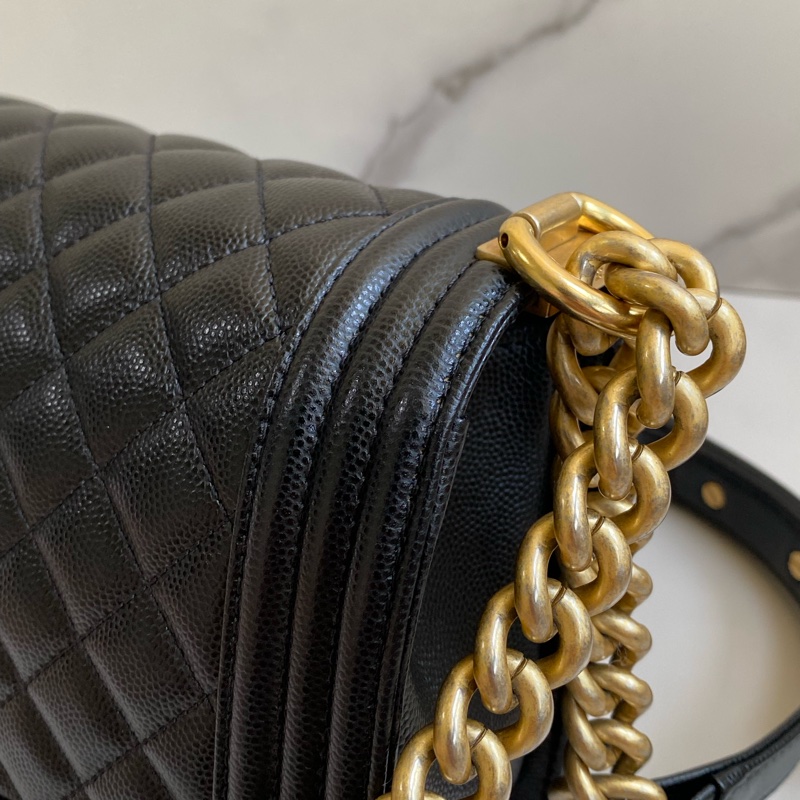 (客訂保留) CHANEL Boy25 黑金荔枝皮 🈶正本購證➕發票-17