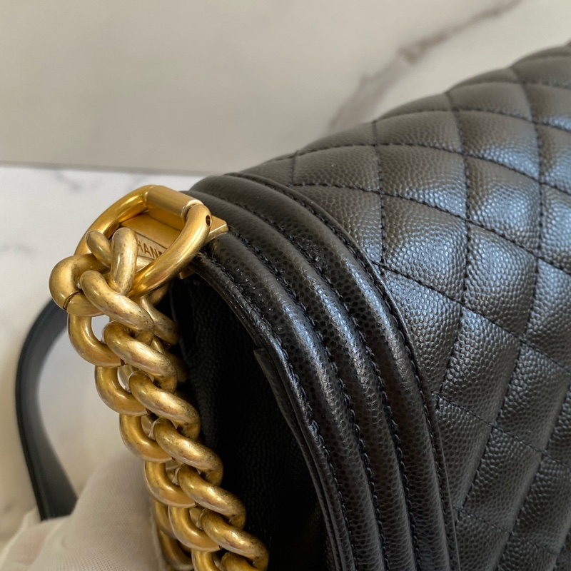 (客訂保留) CHANEL Boy25 黑金荔枝皮 🈶正本購證➕發票-18