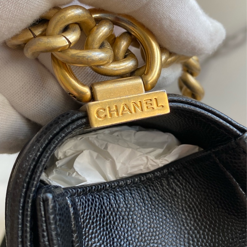 (客訂保留) CHANEL Boy25 黑金荔枝皮 🈶正本購證➕發票-21