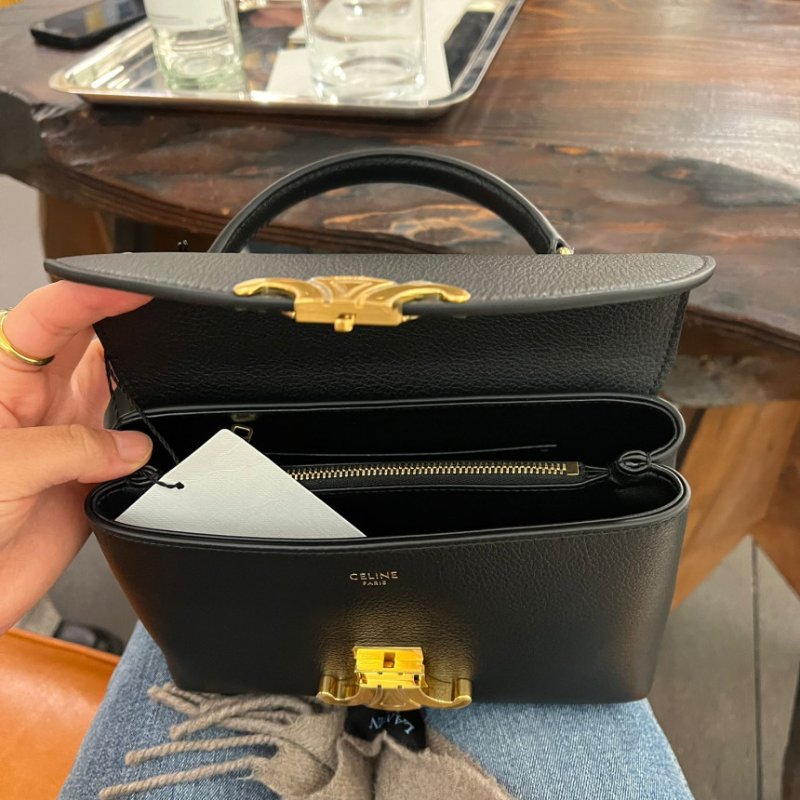 🎉新品好折扣✨Celine 118113 Teen Nino 小牛皮包 黑色-3