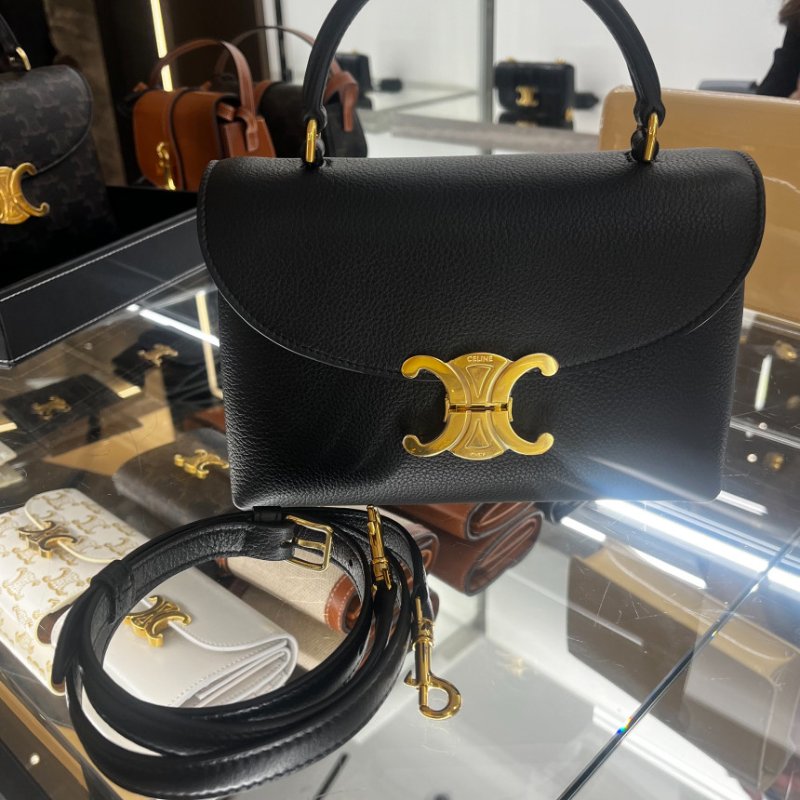 🎉新品好折扣✨Celine 118113 Teen Nino 小牛皮包 黑色-11