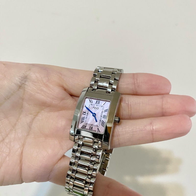 Fendi 日本 古董女錶 罕見粉色母貝底 保存良好-1
