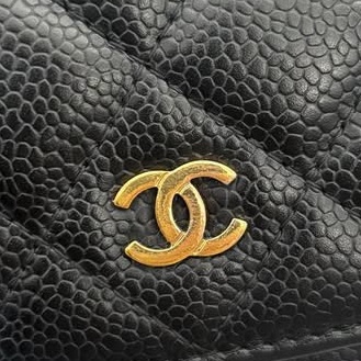 Chanel WOC 黑金 荔枝牛皮-6