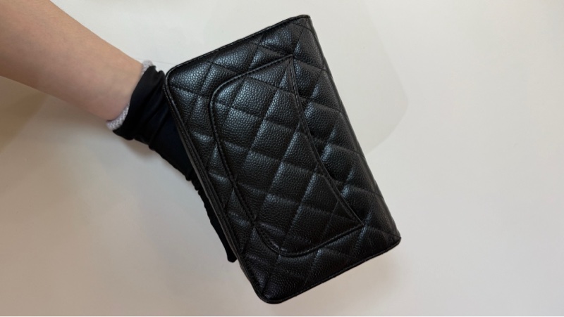 Chanel WOC 黑金 荔枝牛皮-2