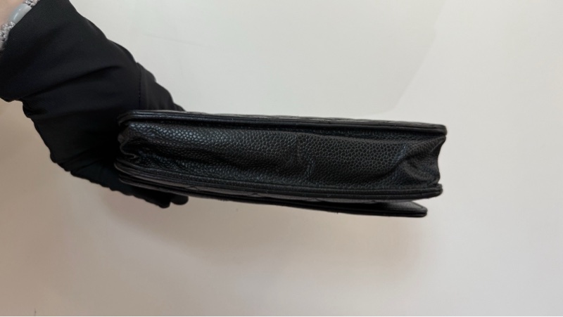 Chanel WOC 黑金 荔枝牛皮-5