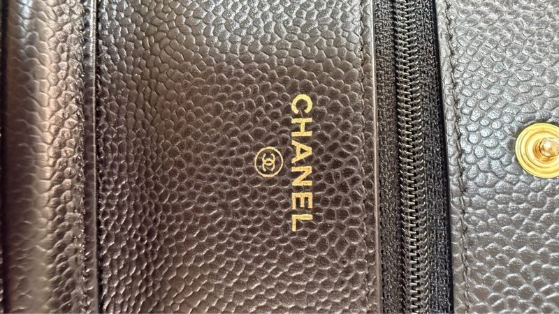 Chanel WOC 黑金 荔枝牛皮-6
