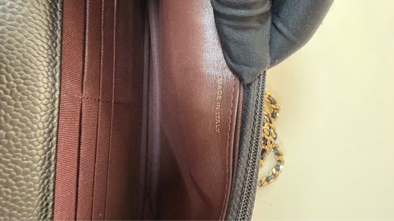 Chanel WOC 黑金 荔枝牛皮-8