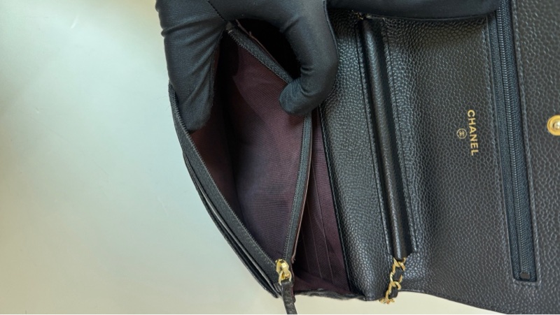 Chanel WOC 黑金 荔枝牛皮-10