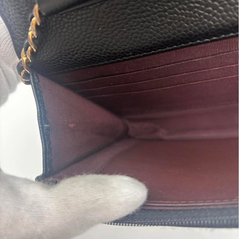 Chanel WOC 黑金 荔枝牛皮-15