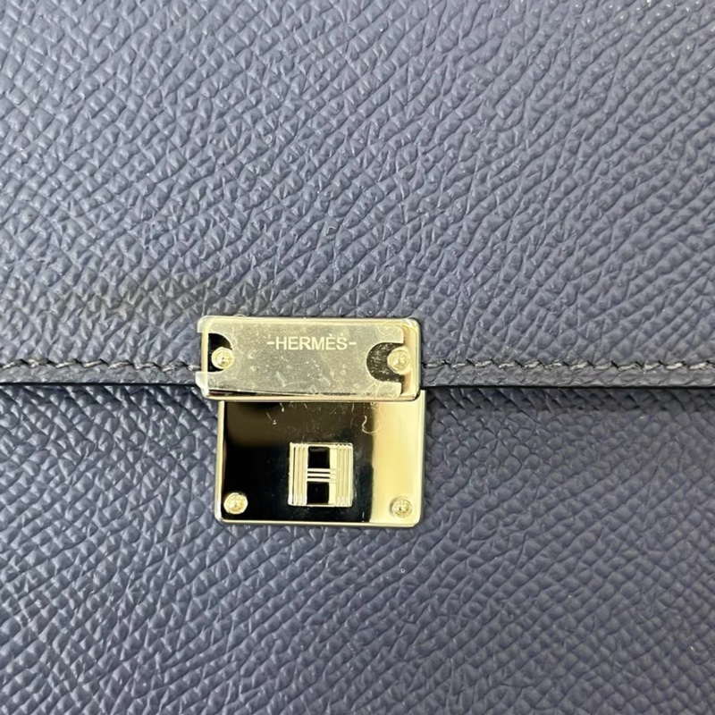🌈Hermes💙Clic 16💙深藍色銀扣💙99.8新閑置🌈Epsom皮🌟Stamp U🌟-1