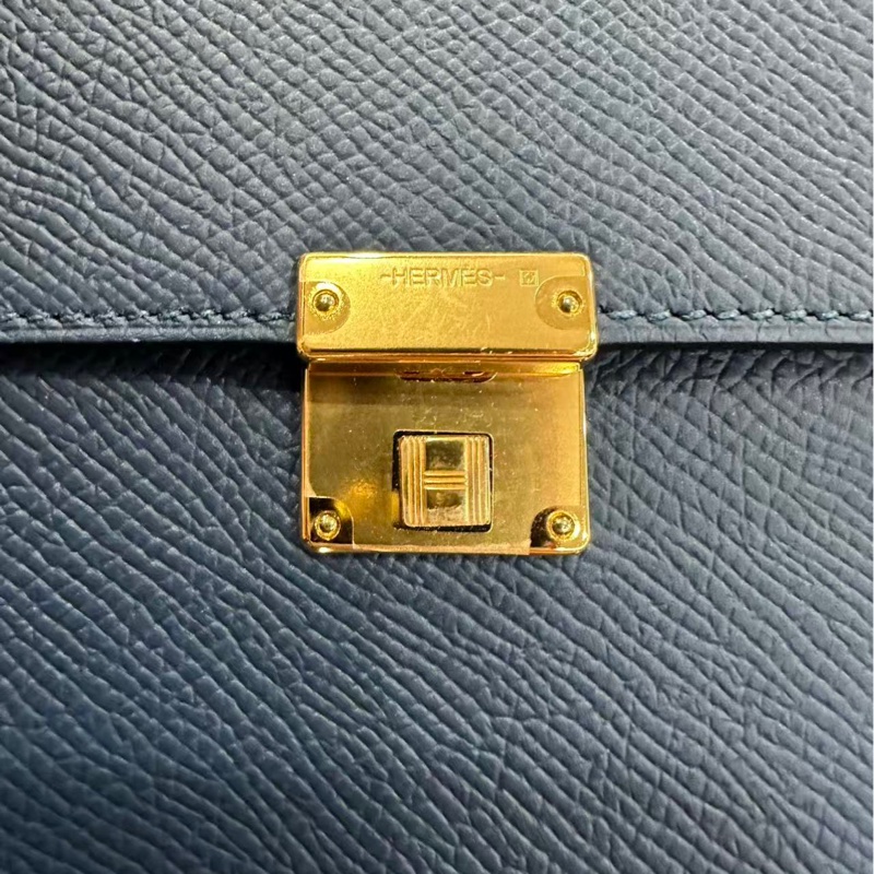 🌈Hermes💙Clic 16💙寶石藍色金扣🌟99.8新閑置🌈Epsom皮🌟愛馬仕🌟-4