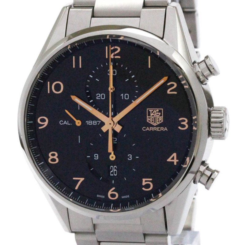 泰格豪雅 Carrera Calibre 1887 計時碼錶鋼製自動男士手錶 CAR2014-0