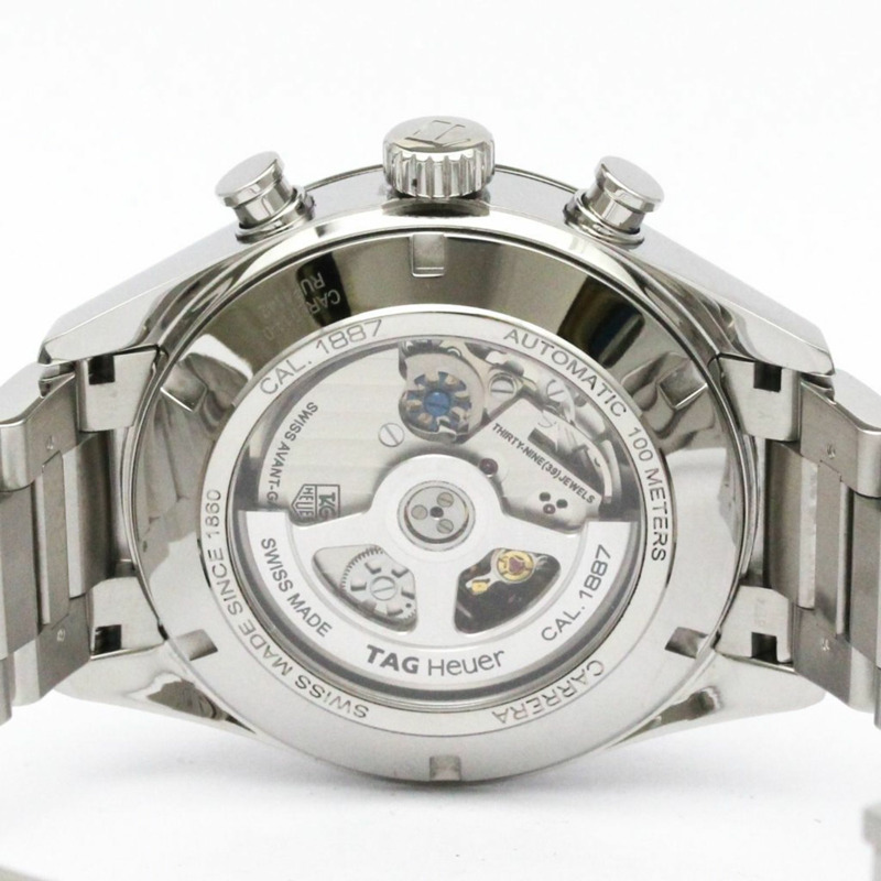 泰格豪雅 Carrera Calibre 1887 計時碼錶鋼製自動男士手錶 CAR2014-5