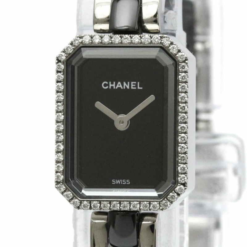 香奈兒 Premiere 鑽石陶瓷鋼石英腕錶 H2163-0