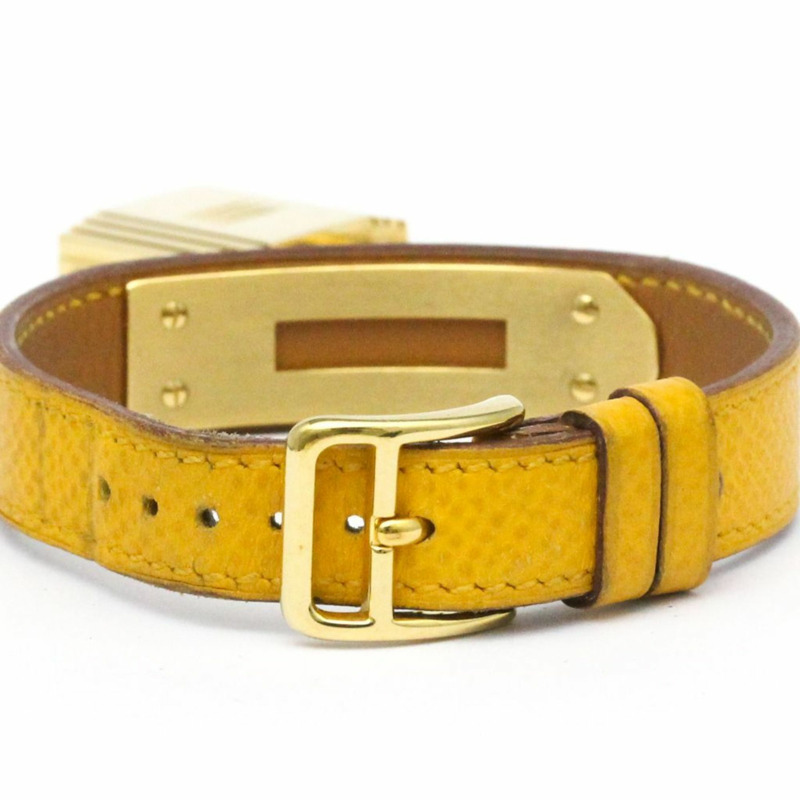 愛馬仕凱莉腕錶鍍金皮革石英女士腕錶-4