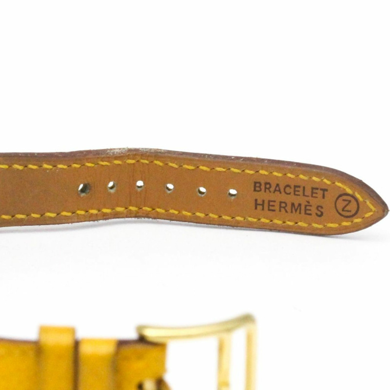 愛馬仕凱莉腕錶鍍金皮革石英女士腕錶-7