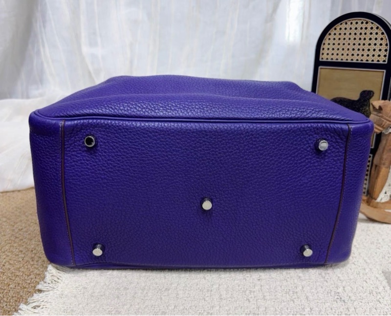 Hermes 愛馬仕Lindy34鳶尾紫金扣TC皮，框O刻-3