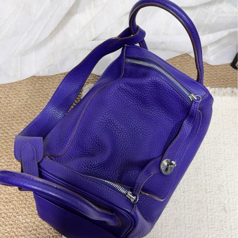 Hermes 愛馬仕Lindy34鳶尾紫金扣TC皮，框O刻-4