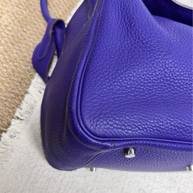 Hermes 愛馬仕Lindy34鳶尾紫金扣TC皮，框O刻-5