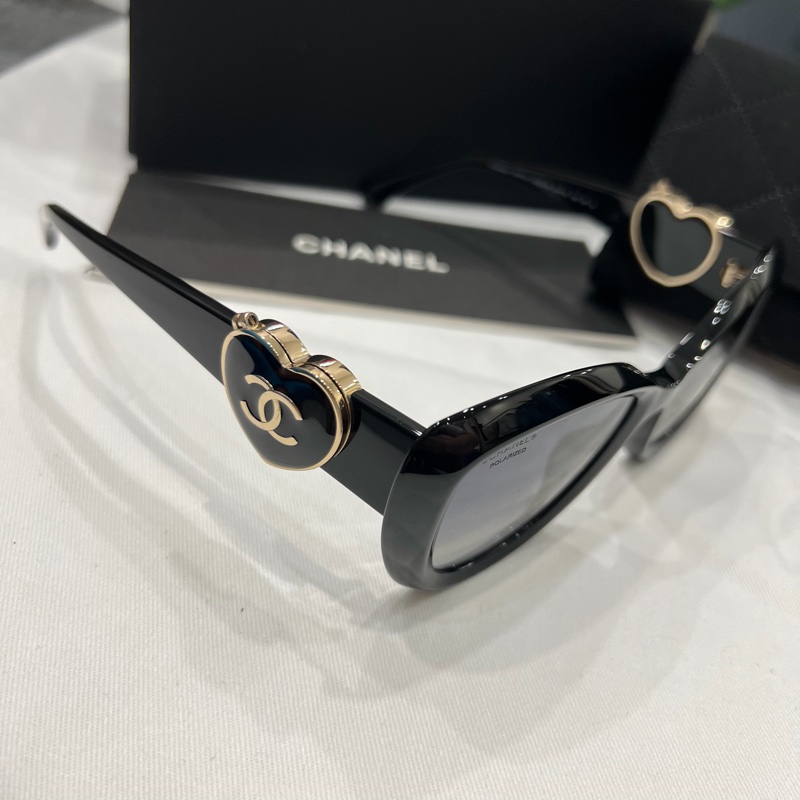 Chanel 香奈兒 大框貓眼 大愛心 墨鏡-5