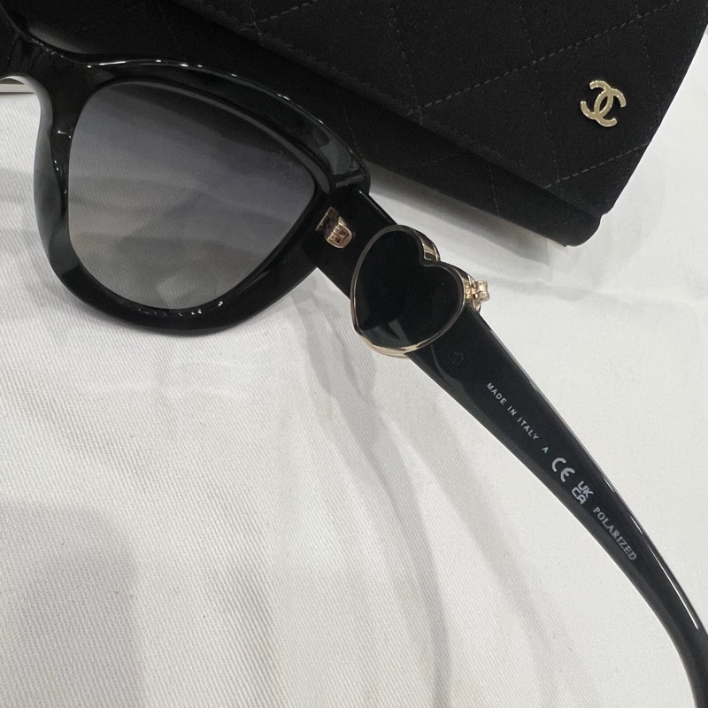 Chanel 香奈兒 大框貓眼 大愛心 墨鏡-10